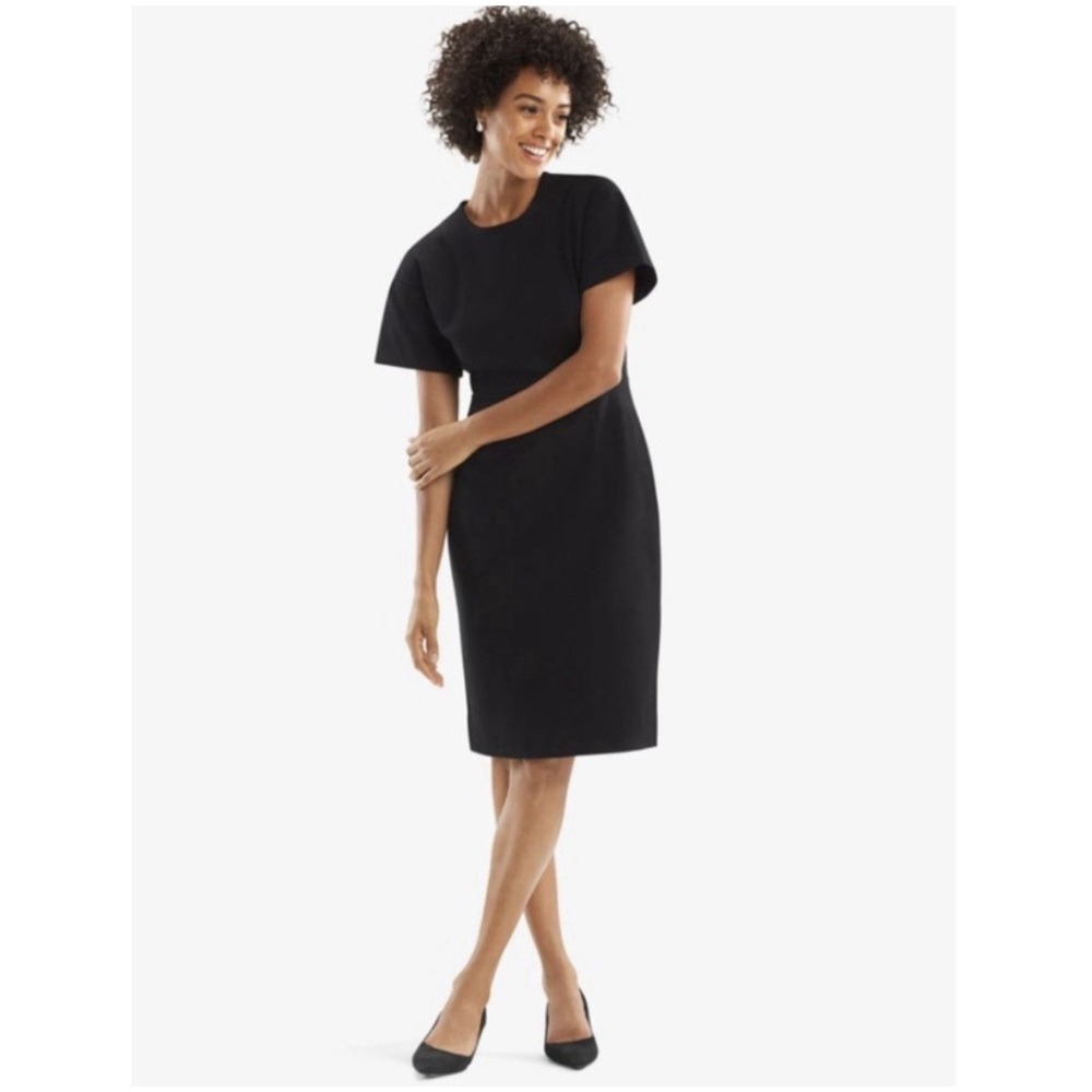 MM Lafleur The Gayle Textured Ponte Black Dress Size‎ 2